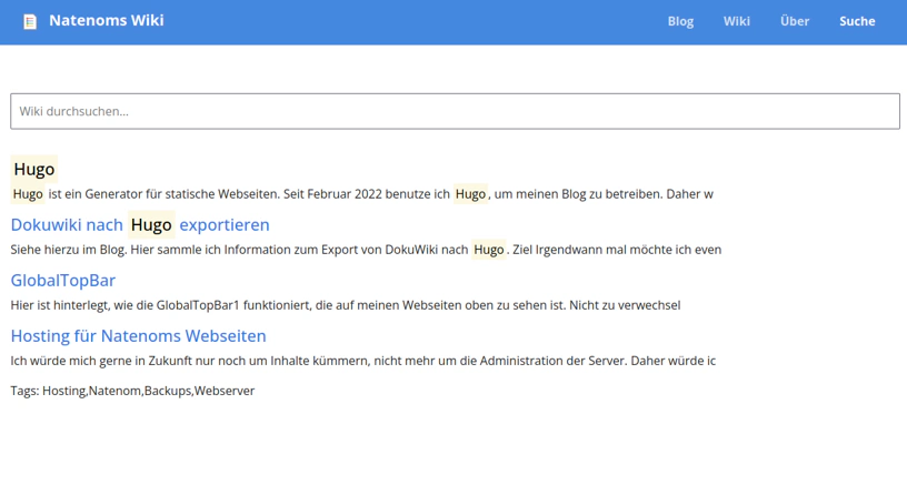 Neue Suche im neuen Wiki