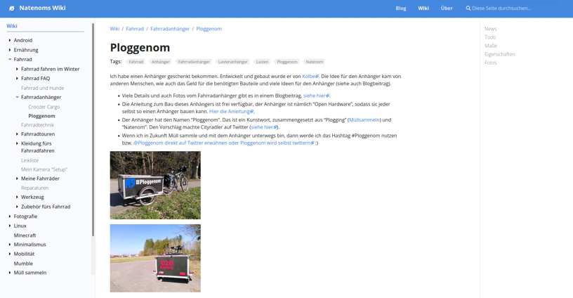 Screenshot meines neuen Wikis