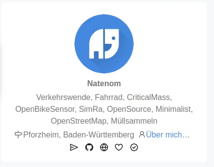 Autor-Infobox mit Logo, Kurzbeschreibung und Links zu E-Mail, sozialen Plattformen und mehr