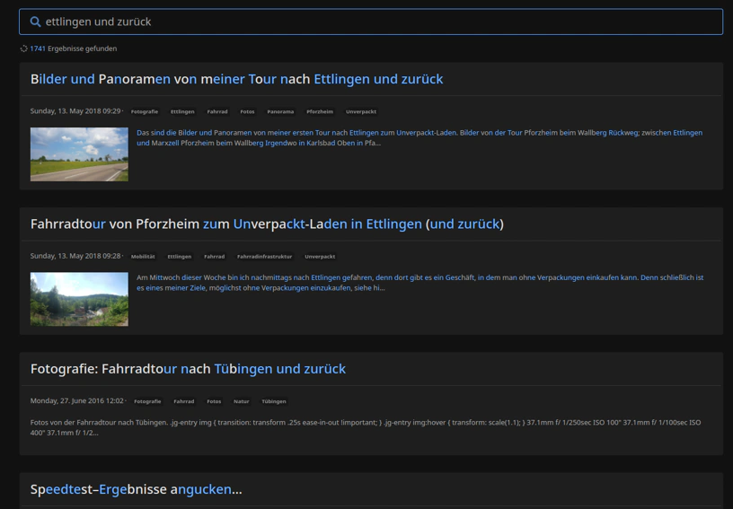 Suchergebnisse im Blog nach den Begriffen &rsquo;ettlingen und zurück&rsquo;. Das erste Ergebnis passt, der Rest beinhaltet nicht alle Begriffe.
