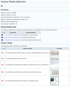 Verwaiste Dateien in DokuWiki finden - fast fertig