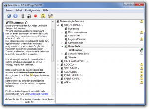 Mumble-Hauptfenster