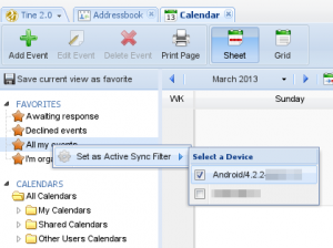 Active-Sync-Filter in Tine20