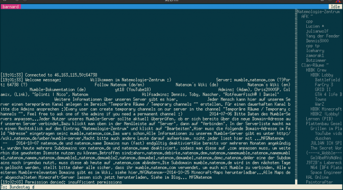 barnard – Ein neuer Mumble-Client für die Konsole