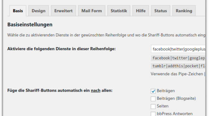 WordPress-Plugin Shariff entfernt und stattdessen Shariff-Wrapper installiert