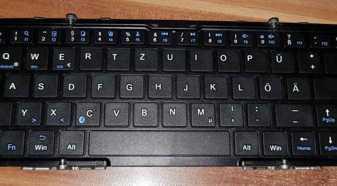 Eine Bluetooth-Tastatur für unterwegs, vor allem für mein Android-Gerät