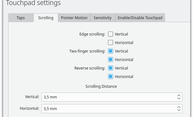 Scrollgeschwindigkeit des Touchpads in KDE/Plasma einstellen