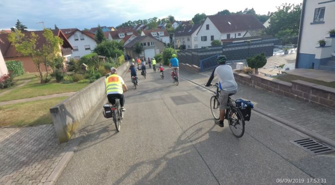 Besuch der Critical Mass in Jöhlingen am 6. September 2019 – die Fahrt hin und zurück – und eine Überraschung